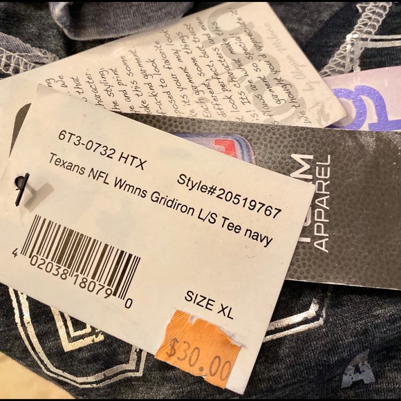 NFL HOUSTON TEXANS Long Sleeved Tee - Size XL - Picture 6 of 6